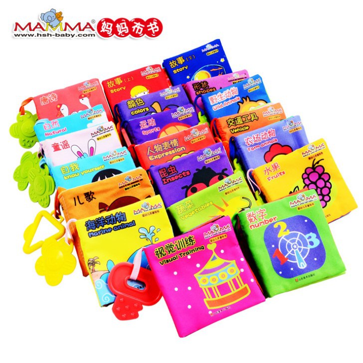 MAMMA หนังสือผ้าขนาดเล็ก Early Education Toy