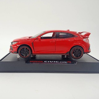 รถโมเดล สีแดงสวย ประตูรถ หน้ารถหลังรถเปิดได้ MINIAUTO 3227A CIVIC TYPE R สเกล 1:32