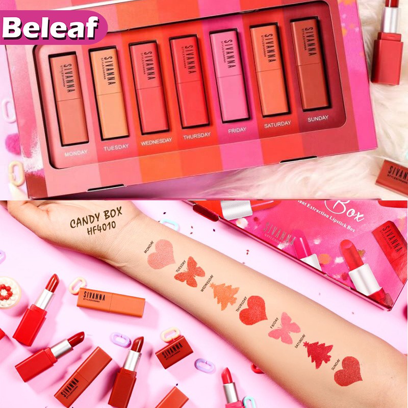 Hf4010 Seven ซีเวียน่า Candy ลิปสิวันนา Lipstick 7ชิ้น Box สิวันนา เนื้อกึ่งแมท Days เซตลิป ลิปสติก Colors Sivanna Hf4010 Seven ซีเวียน่า Candy ลิปสิวันนา Lipstick 7ชิ้น Box สิวันนา เนื้อกึ่งแมท Days เซตลิป ลิปสติก Colors Sivanna
