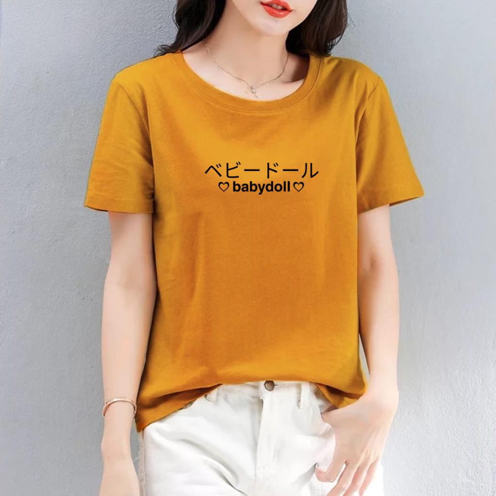 Kf - Kaos/Tshirt Women Doll Combed 30s/tops Women/Kaos Women 1888