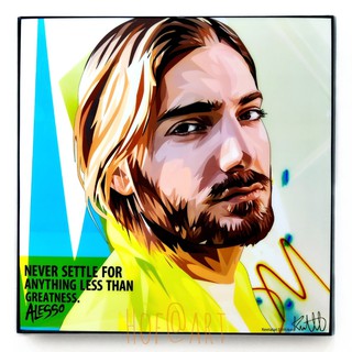 Alesso อเลสโซ DJ producer ดีเจ EDM เพลง Music ดนตรี รูปภาพ​ติด​ผนัง​ pop art ของขวัญ​ แต่งบ้าน กรอบรูป