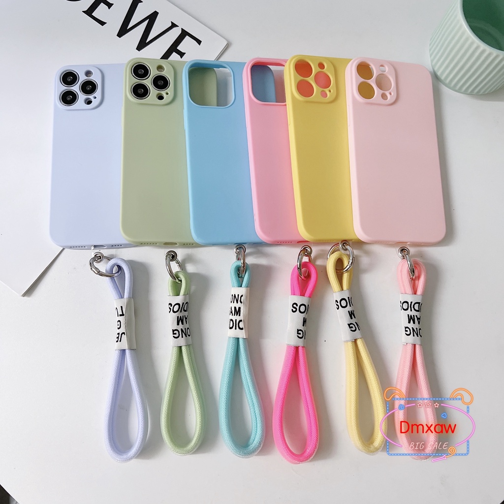 เคสโทรศัพท์มือถือ TPU แบบนิ่ม ป้องกันการสูญหาย พร้อมสายคล้อง สีแคนดี้ สําหรับ Samsung Galaxy Note 9 8 A7 A6 Plus A6+ 2018 A5 2017 - รูปที่ 6