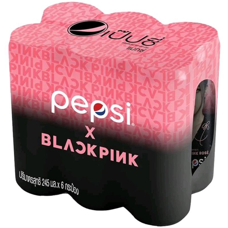 Work From Home PROMOTION ส่งฟรีเป๊ปซี่ แมกซ์ สูตรปราศจากน้ำตาล Pepsi X Black Pink 245ml Pack 6  เก็บเงินปลายทาง