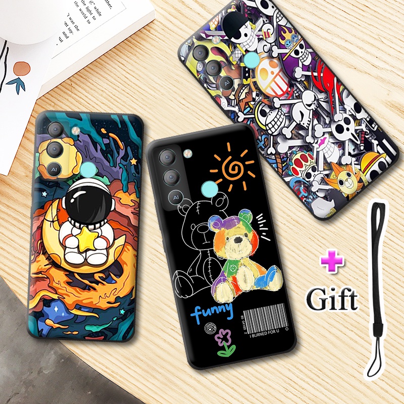 Tecno Pop 5 LTE BD4 BD4i BD4a เคสซิลิโคน TPU การ์ตูนฝาครอบโทรศัพท์ Tecno Pop 5 LTE BD4 พิมพ์กรณี