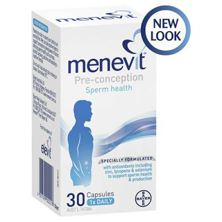 Menevit preconception sperm health 30 capsules เพื่อเตรียมมีบุตร  exp 12/2024