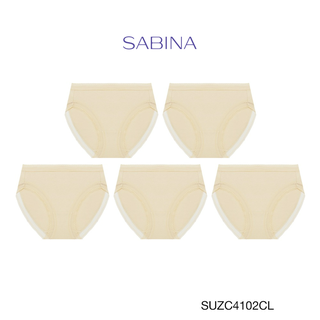 Sabina กางเกงชั้นใน (Set 5 ชิ้น) (ทรง Half ) รุ่น Panty Zone รหัส SUZC4102CL สีเนื้ออ่อน