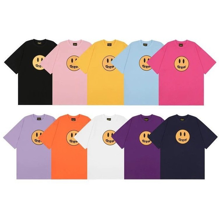 Drew House T-shirt 2020 (เกรดพรีเมี่ยม) Justin Bieber Mascot เสื้อยืดผ้าฝ้ายแขนสั้น #4