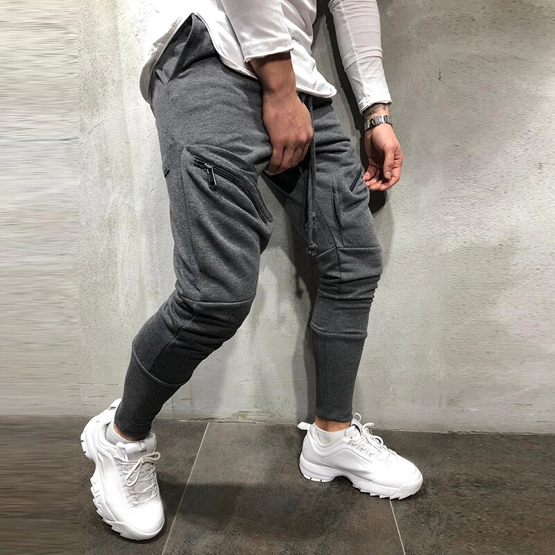 Men's Slim Fit Sports Long Trousers Casual Pencil Jogger Cargo Pants  Sweatpants