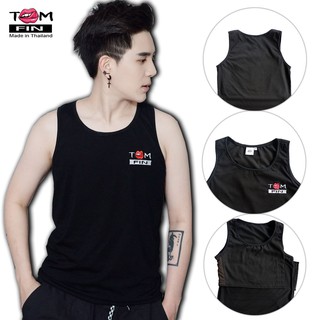 TomFin เสื้อกล้ามทอมฟิน เสื้อกล้ามทอม เสื้อกล้ามทอมเต็มตัว- สีดำ (XS-7XL)