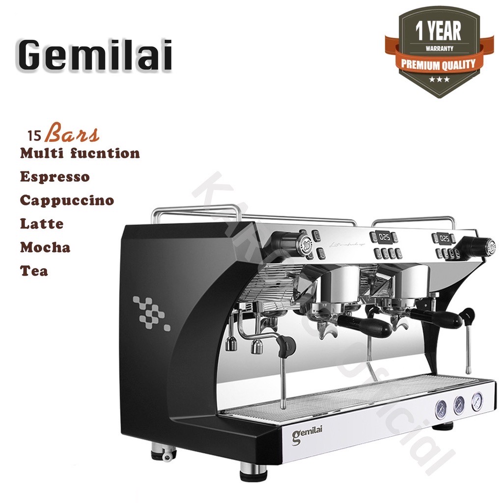 Gemilai เครื่องชงกาแฟสดอัตโนมัติ Profressional (ตั้งค่าเวลาชงได้) 2 หัวชง  รุ่น Crm 3120 C - Skg_Shopping - Thaipick