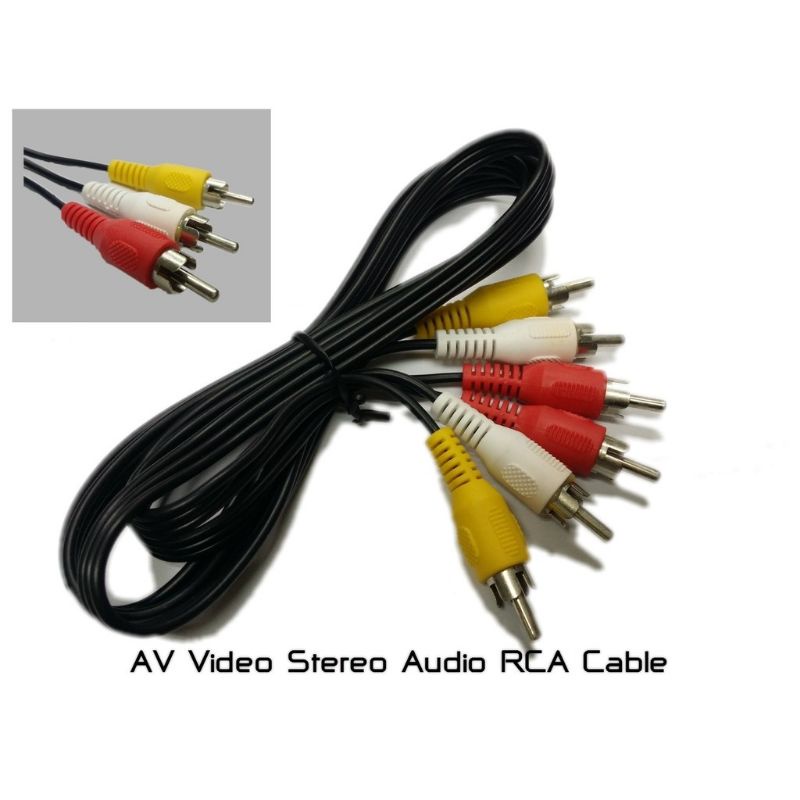 (กรอกโค้ด GRAD88 ลด 40% ไม่มีขั้นต่ำ)สายสัญญาณ AV/RCA เข้า 3 - ออก 3  ความยาว 1.2 m