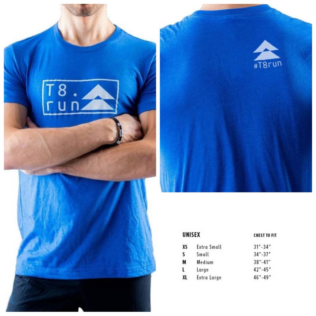T8 Run เสื้อลำลอง ผู้ชาย Bella + Canvas Triblend Casual Tee