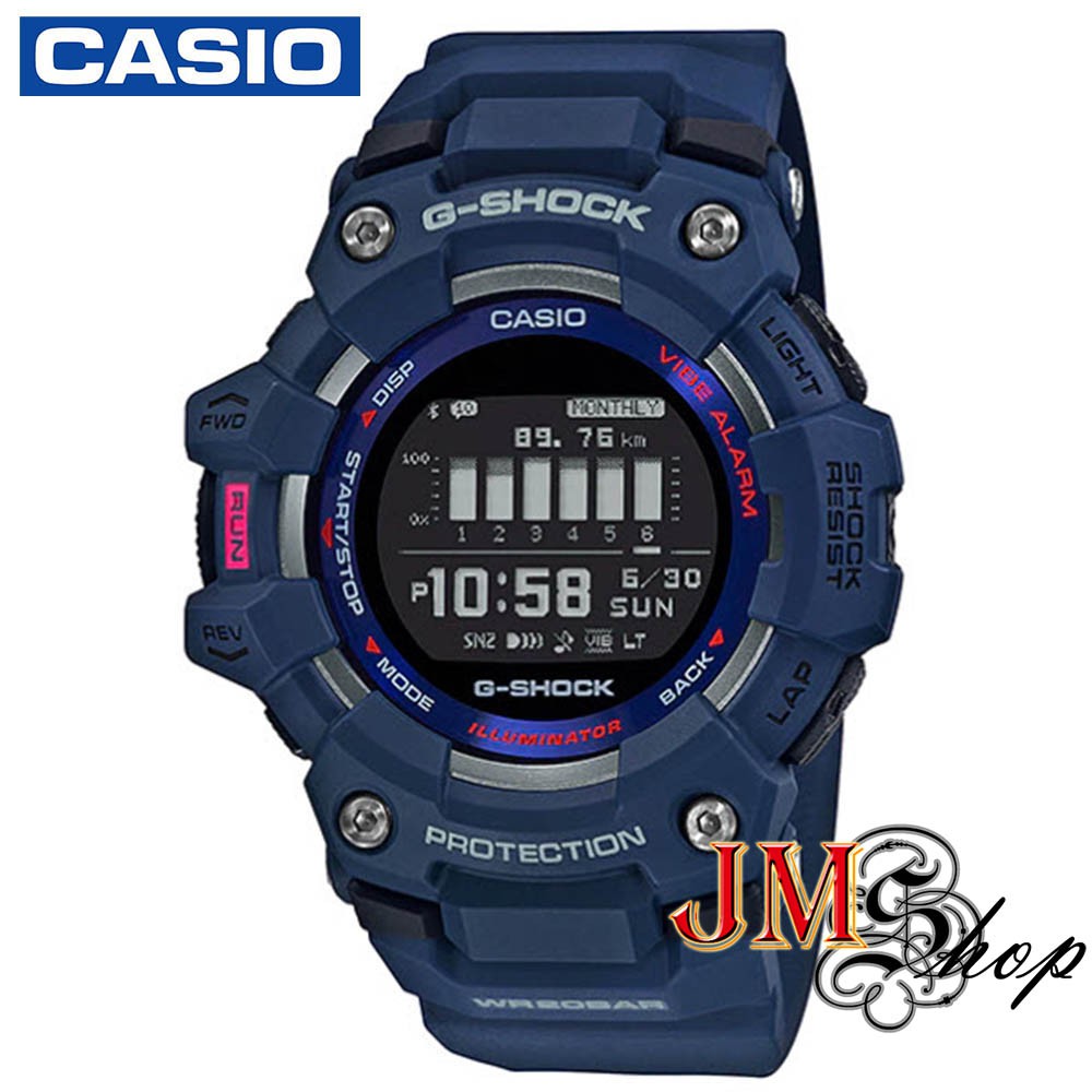 CASIO G-Shock G-SQUAD นาฬิกาข้อมือ สายเรซิน รุ่น GBD-100-2DR (สีน้ำเงิน)