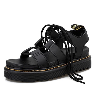 Original Dr.Martens Womens Sandals Platform Roman Sandals Gladiator Tie Rope Sandals