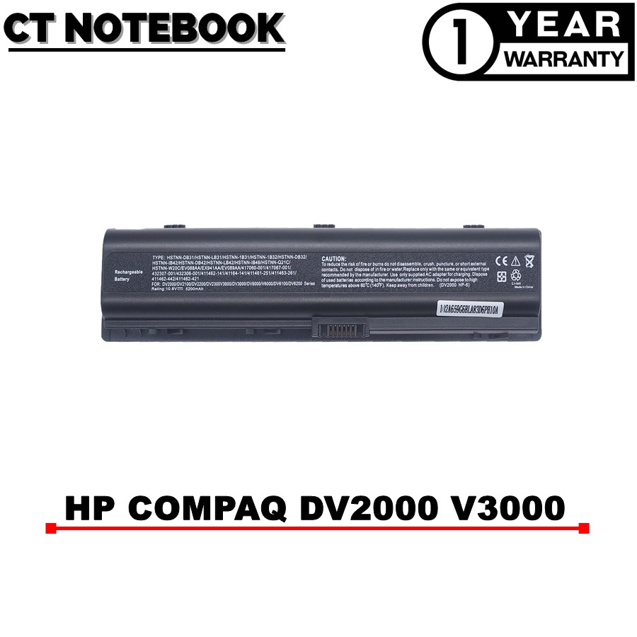 BATTERY HP DV2000 HP PAVILION DV2000 DV6000 HP-COMPAQ V3000 V6000 C700 / แบตเตอรี่โน๊ตบุ๊ค HP ประกัน 1 ปี พร้อมส่ง