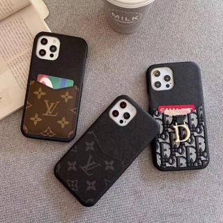 เคสโทรศัพท์มือถือหนัง แบบบางพิเศษ พร้อมช่องใส่บัตร แฟชั่นหรูหรา สําหรับ iPhone14 13 12 11 pro MAX XS XR XSMAX 7 8plus