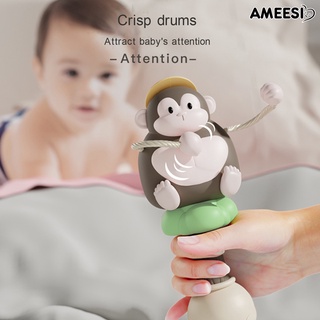 Ameesi ของเล่นกลองออรังอุตัง แบบสั่น กลองกลอง ของเล่นเพื่อการศึกษา สําหรับเด็ก