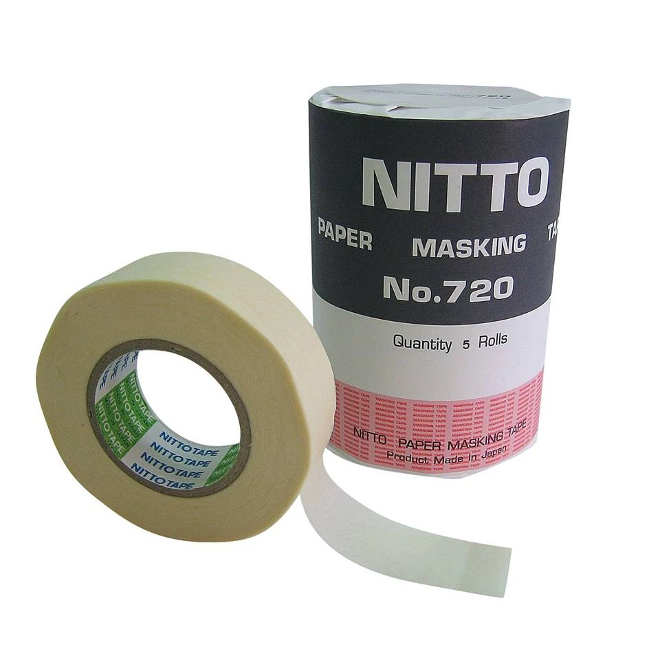 กระดาษกาวนิตโต้ NITTO TAPE NO.720 ขูดเลขตัวถังรถ ไม่กินเนื้อกระดาษ ของแท้ 1 ม้วน