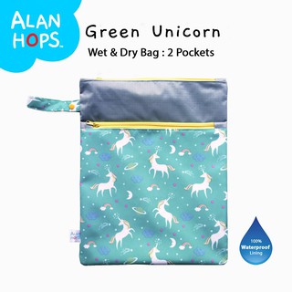 Alan Hops  รุ่น Wet/Dry Bag ลาย Green Unicorn