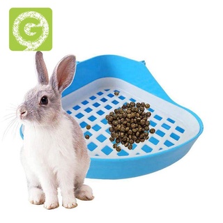 Rabbit Toilet Litter Tray,Small Animal Toilet Corner Potty(Blue)