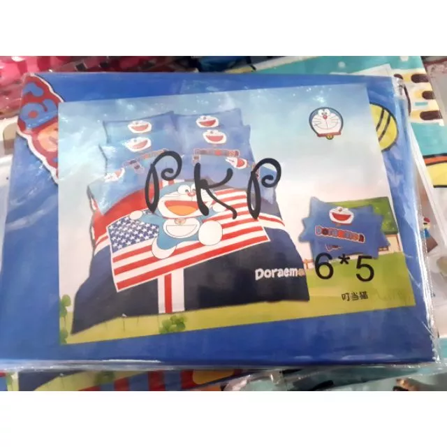 ผ้าปูที่นอน ลายโดเรม่อน ขนาด 6 ฟุต