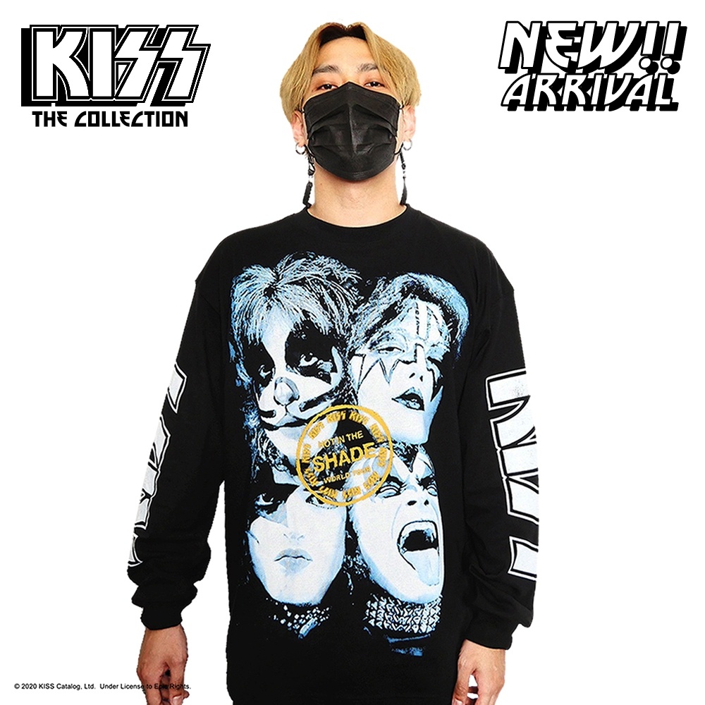 เสื้อแขนยาววง KISS ลิขสิทธิ์แท้ แฟชั่นวินเทจ วงร๊อค Unisex ชาย หญิง ขนาด M-XXL รหัส2101-223