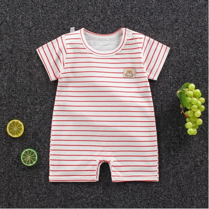 MERAH RED LINE BABY ROMPERS