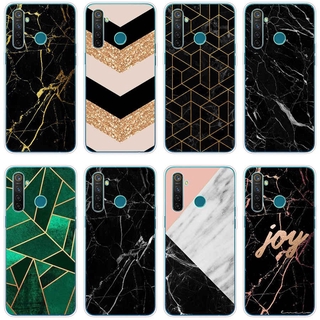 OPPO realme 6 pro 5 pro 5i 6i 3 c11 Case TPU Soft Silicon Protecitve Shell Phone casing Cover Black Marble stone