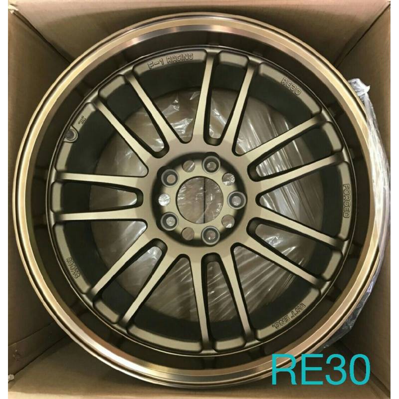 ล้อแม็กใหม่ - ขายแยกวง - RE30 - ขอบ18 ( 18 x 5รู114 ) งานYUSTA - หน้ากว้าง 10.5 -