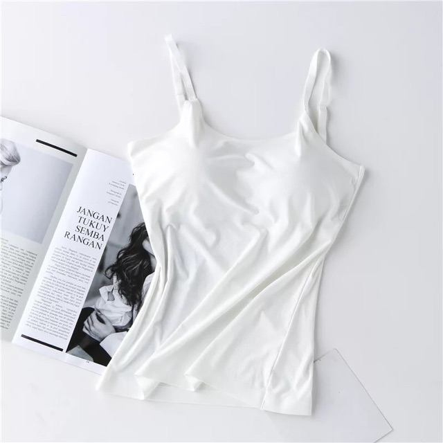 เสื้อสายเดี่ยวปรับสายได้ เสื้อเสริมบราสไตล์ Uniqlo บราท็อป ผ้าญี่ปุ่น นุ่มใส่สบาย เสื้อทับ เสื้อกล้าม ชุดชั้นใน - รูปที่ 4