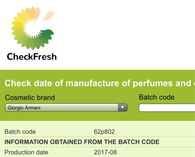 checkfresh armani