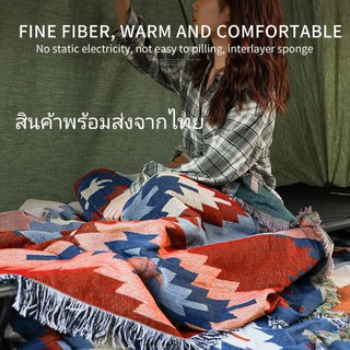 Hitorhikeผ้าคลุมโซฟา(สินค้าจากไทยพร้อมส่ง)ผ้าปูโต๊ะCampingลายโบฮี่เมียมbohemian blankets 130x160 cm.พรมตกแต่งบ้าน