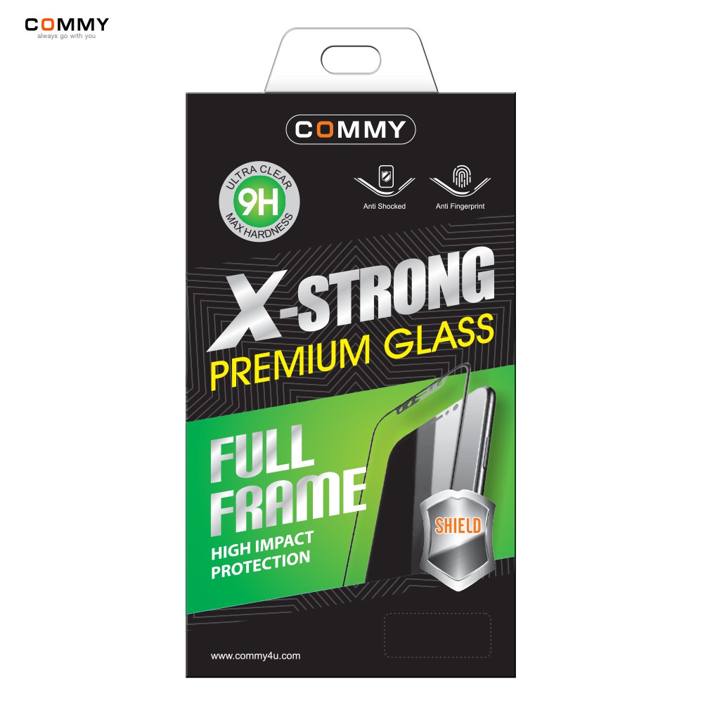 Commy กระจกกันรอยแบบเต็มจอ X-Strong (FF) รุ่น iPhone XR