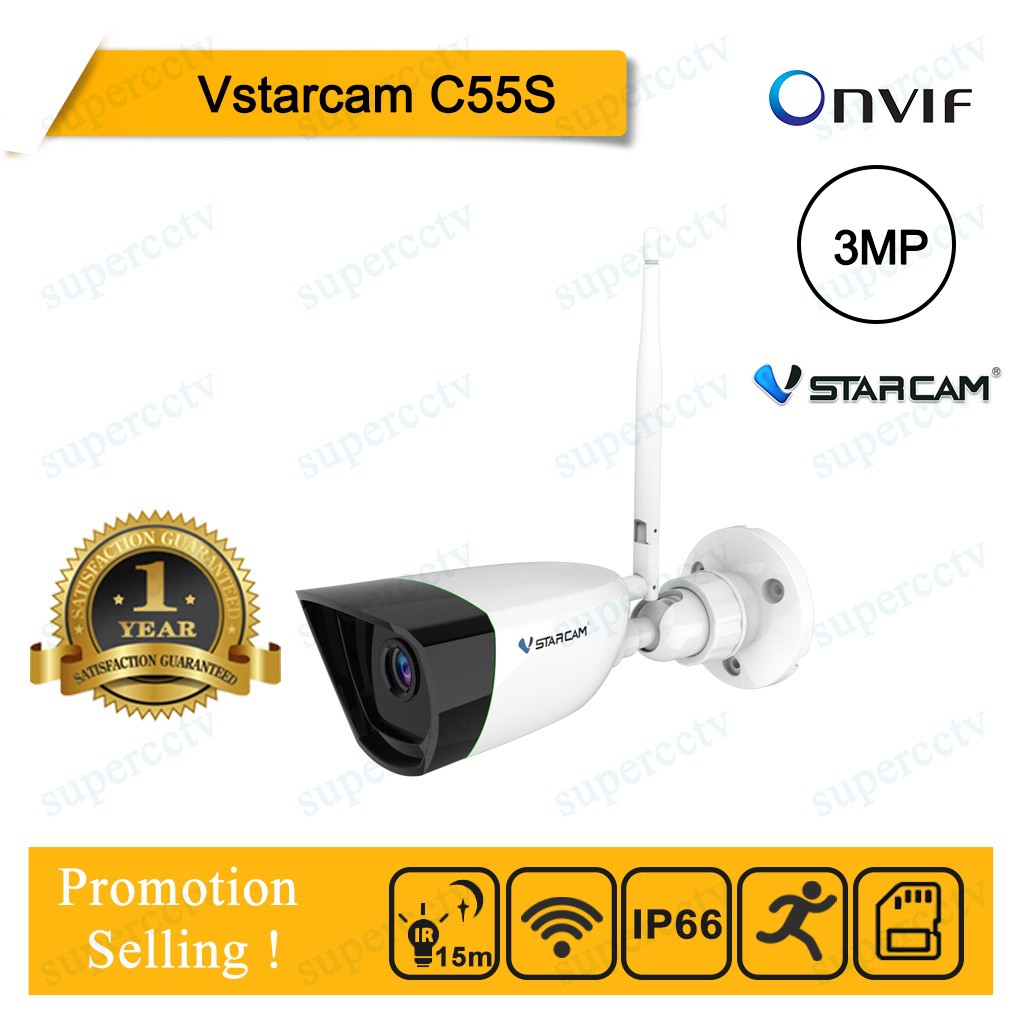 🔥ราคาต่ำสุดใน Shopee Vstarcam CS55/C55S 3MP กล้องวงจรปิดไร้สาย WIFI IP 3ล้านพิกเซล EYE4 ประกันศูนย์ 1ปี เสียเปลี่ยนใหม่🔥