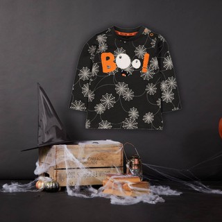 Mothercare เสื้อเด็ก เสื้อยืดแขนยาว Halloween boo! t-shirt