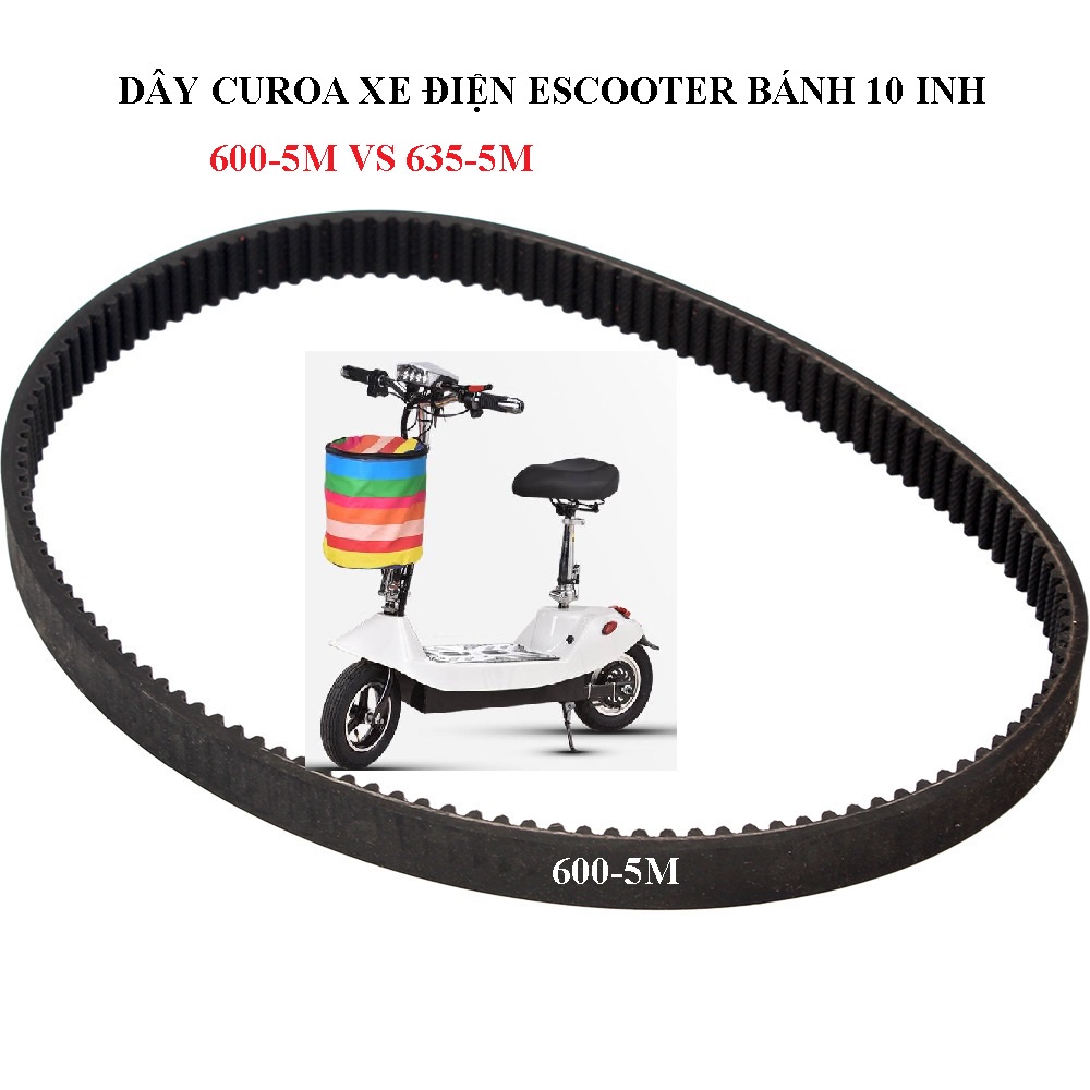 BELTS 600-5M และ 635-5M สําหรับ ESCOOTER 1O INH WHEEL ELECTRIC CAR