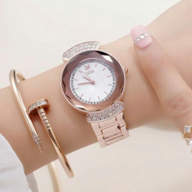 นาฬิกา GEDI แท้ แบรนด์เกาหลี สี pink gold