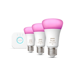 [ใช้โค้ดลดเพิ่ม500.-]Philips Hue WCA Starter Kit ชุดหลอดไฟแอลอีดี ฟิลิปส์ 16 ล้านเฉดสี 7.5 วัตต์ ขั้ว E27