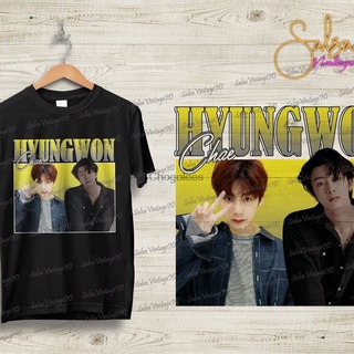 เสื้อผ้าผชMonsta X Chae Hyungwon Vintage 90&amp;amp;#เสื้อยืด พิมพ์ลาย Chae Hyungwon 39s สไตล์ย้อนยุค ของขวัญวันเกิด สําหรับ