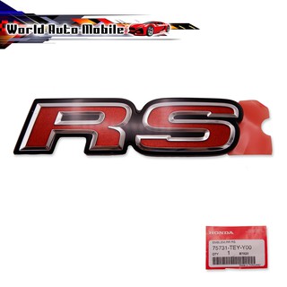 Logo RS แท้ สีแดง Honda  Civic , CR-V, Fits ปี 2015 - 2019