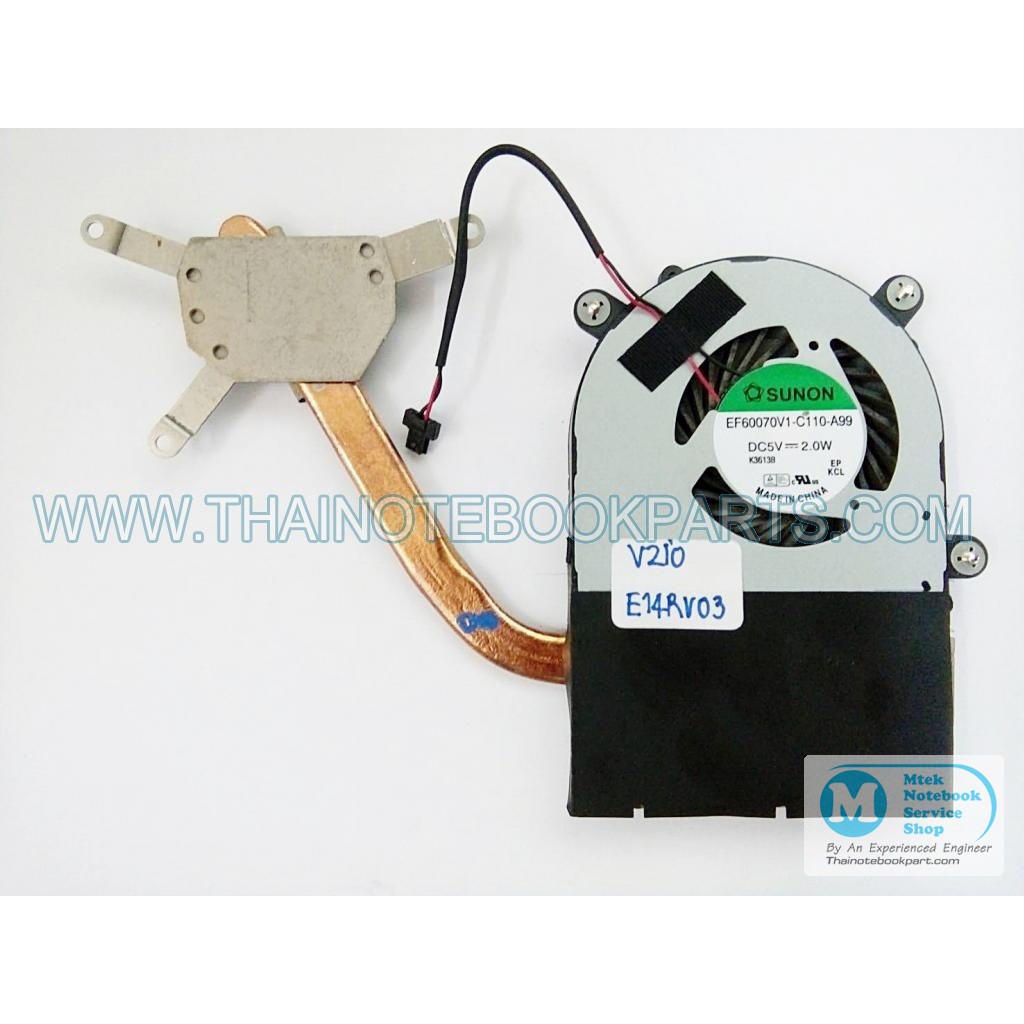พัดลมและฮีทซิงค์ระบายความร้อนโน้ตบุ๊ค vzio E14Rv03 EF60070V1-C110-A99 Cooling Heatsink,Fan (สินค้ามื