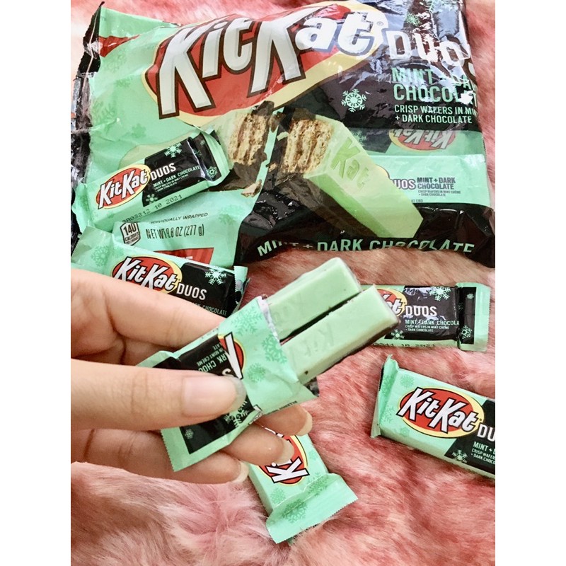 พร้อมส่ง(แยกชิ้น) kitkat Duos mint+Drak chocolate