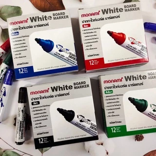 ปากกาไวท์บอร์ด Monami โมนามิ ยกกล่อง (12ด้าม/กล่อง) whiteboard marker BM500 ถูกที่สุด