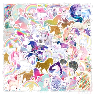 ❉ Colorful Rainbow Unicorn Series 03 สติ๊กเกอร์ ❉ 50Pcs/Set DIY Fashion Mixed Luggage Laptop Skateboard Doodle Decals สติ๊กเกอร์