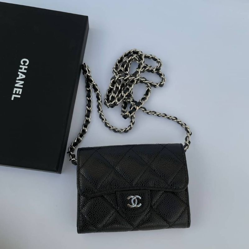 Chanel card holder with chain grade vip