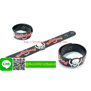 MOTORHEAD ขายริสแบนด์ มอเตอร์เฮด MTH269NA Wristband สายรัดข้อมือวงร็อค