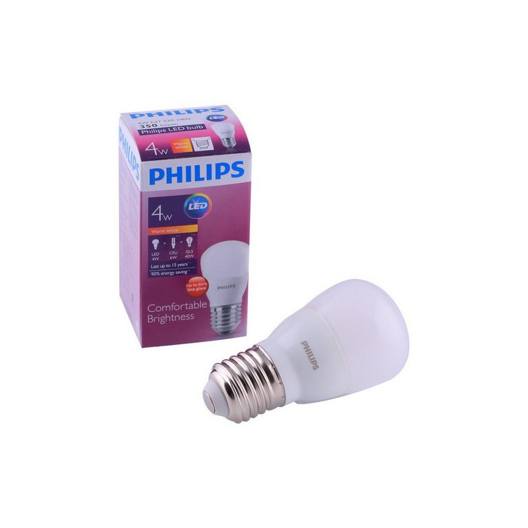 หลอด LED Bulb 4-40W WARMWHITE E27 PHILIPS | PHILIPS | BULB 4WWW หลอด LED หลอดไฟ Lighting &amp; Ceiling Fans Shock Price หลอด