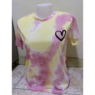 เสื้อมัดย้อมสีสดใสใจสองดวง Shein