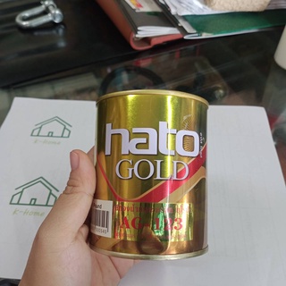 HATO GOLD AG-123 ฮาโต้ สีทองน้ำมันอะคริลิก สีทองอะคริลิคแห้งเร็ว  ยุโรป ขนาด 0.1 ลิตร/0.3 ลิตร ทองคำเปลว