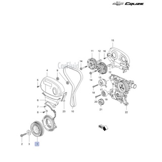 แท้ มู่เลย์หน้าเครื่อง CHEVROLET CRUZE 1.8 SONIC 1.6 ครูซ 1.8 โซนิค 1.6